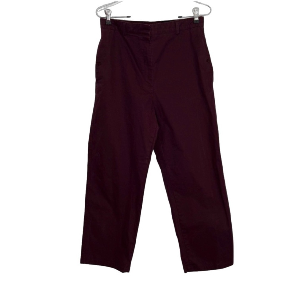 COS Dark Burgundy Straight Leg Trousers